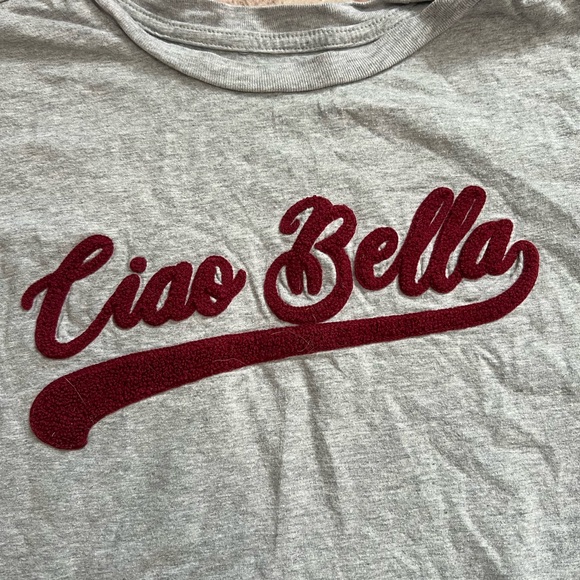 Ciao Bella Gray Crop Top - Picture 2 of 3